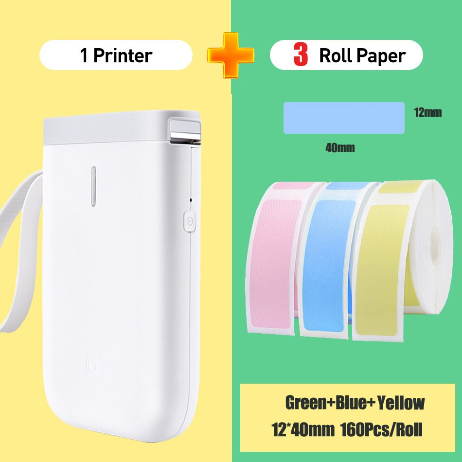 Niimbot D11 Wireless Label Printer Portable Pocket Label Printer Portable Bluetooth Thermal Label Printer Home Office Printer: D11 3 Color Pby