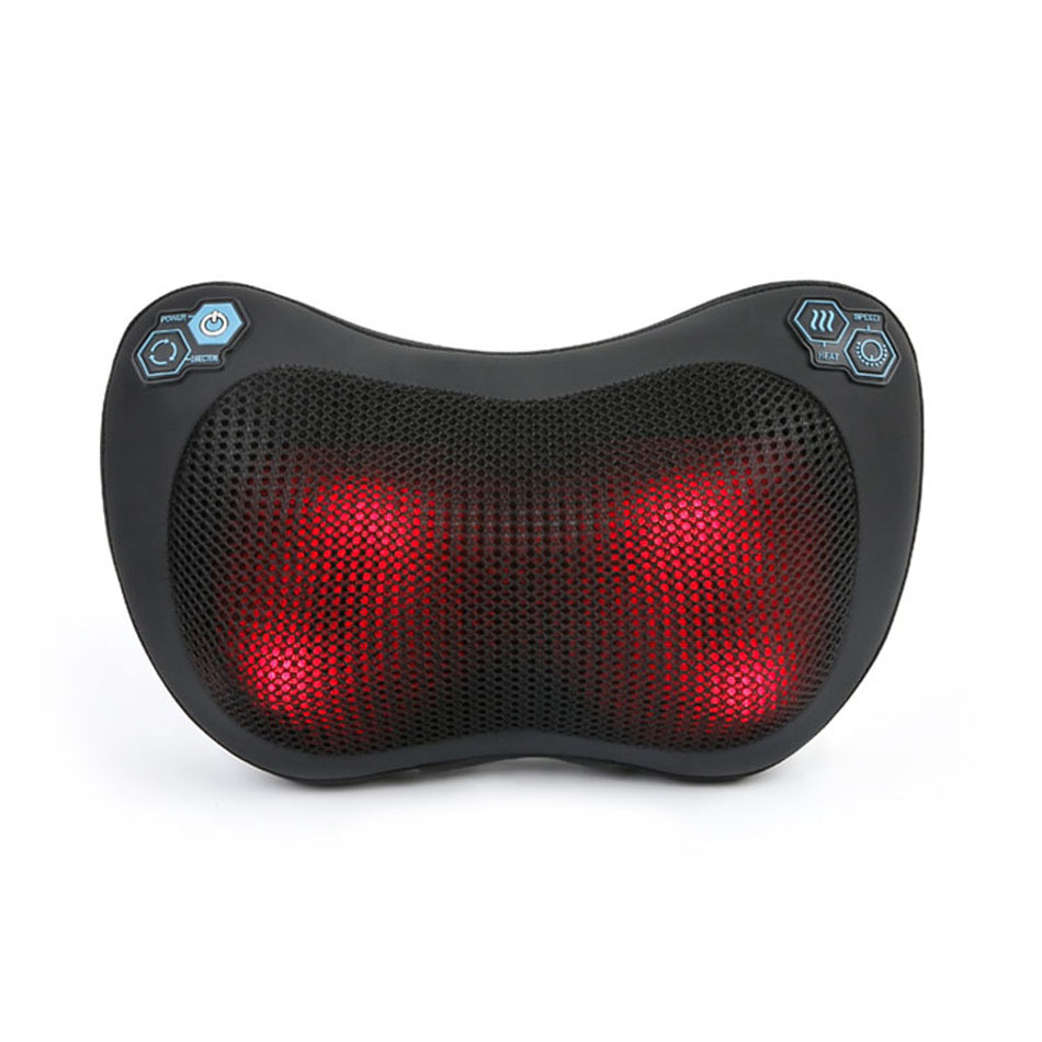 Masajeador de cuello para el hogar, almohada de masaje Cervical pequeño, compresa para espalda y cintura: Multicolor