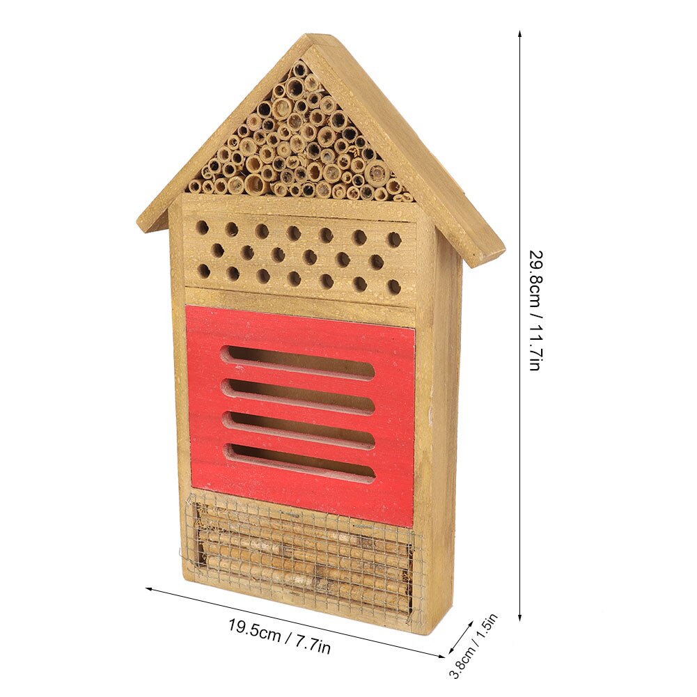 Handmade Honeycomb Box Wooden Insect Bee House Wood Bug Room Hotel Shelter Garden Decoration Nests Box Insect House: Type 2