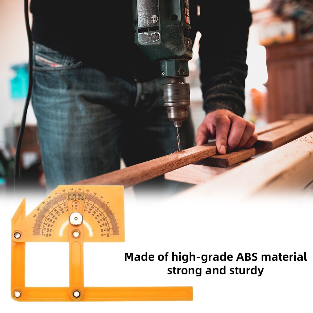 180 Degree Woodworking Angle Ruler Multifunction Plastic Protractor Adjustable Protractor Angle Ruler Mathematics Measuring Tool