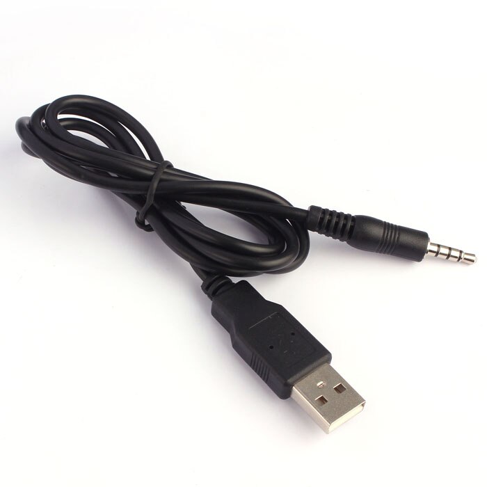 3.5Mm Aux Audio Naar Usb 2.0 Male Charge Cable Adapter Cord Voor Auto MP3: Default Title