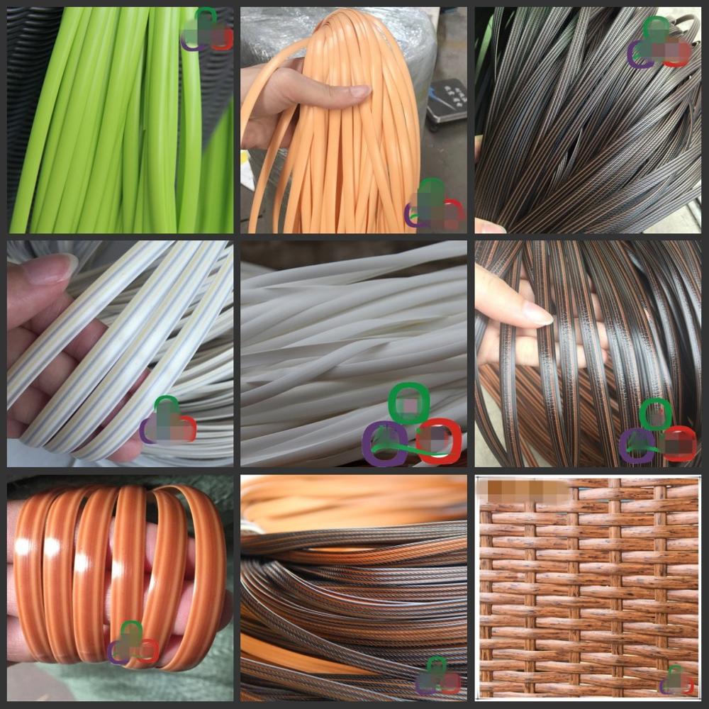 500g 8CM wide imitation flat synthetic rattan weaving raw material plastic rattan for knit and repair chair table