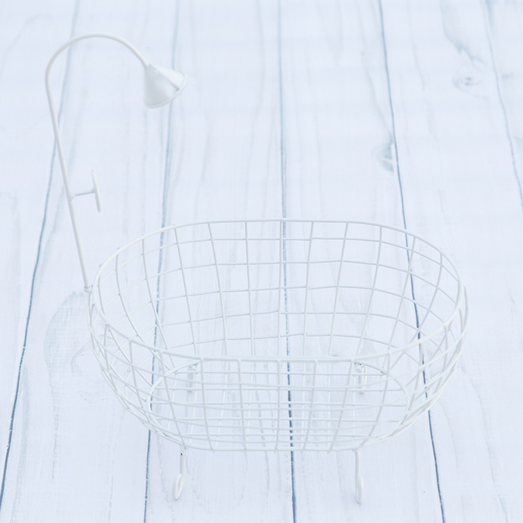 Baby Iron Basket Shower Bathtub Infant Photography Accessories Unique Shooting Props Posing Container Baby Photography Props