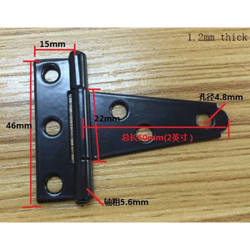 20Pcs 2" T Hinge in black Shed Gate Strap Door Barn Gates s Black Wrought Hardware Iron