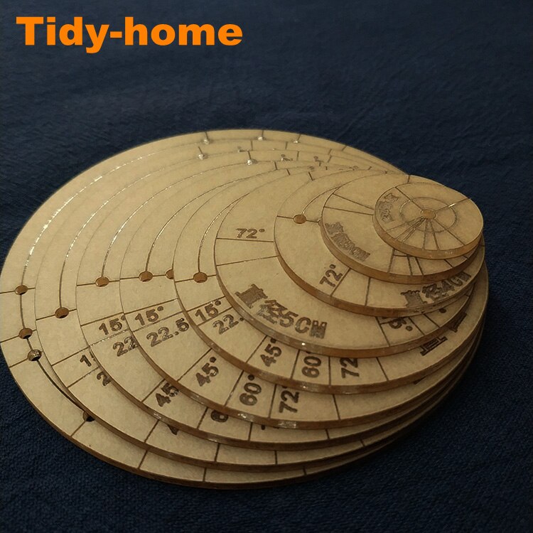 9pcs/set Helpful Acrylic Patchwork Drawing Template Sashiko Templates Circle Polygon Square Pattern