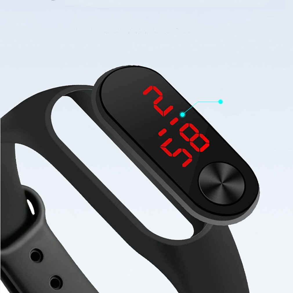 Carlota Casual Sport Armband Snoep Kleur Digitale Led Elektronische Horloges Voor Kinderen Zachte Siliconen Horlogeband Voor Kids