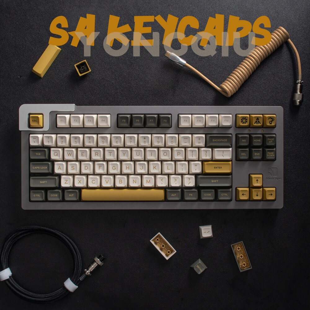Sa mg hvide keycaps double shot keycap sa profil 172 nøgle med iso enter 7u mellemrumstasten til spil mekanisk tastatur hhkb eu