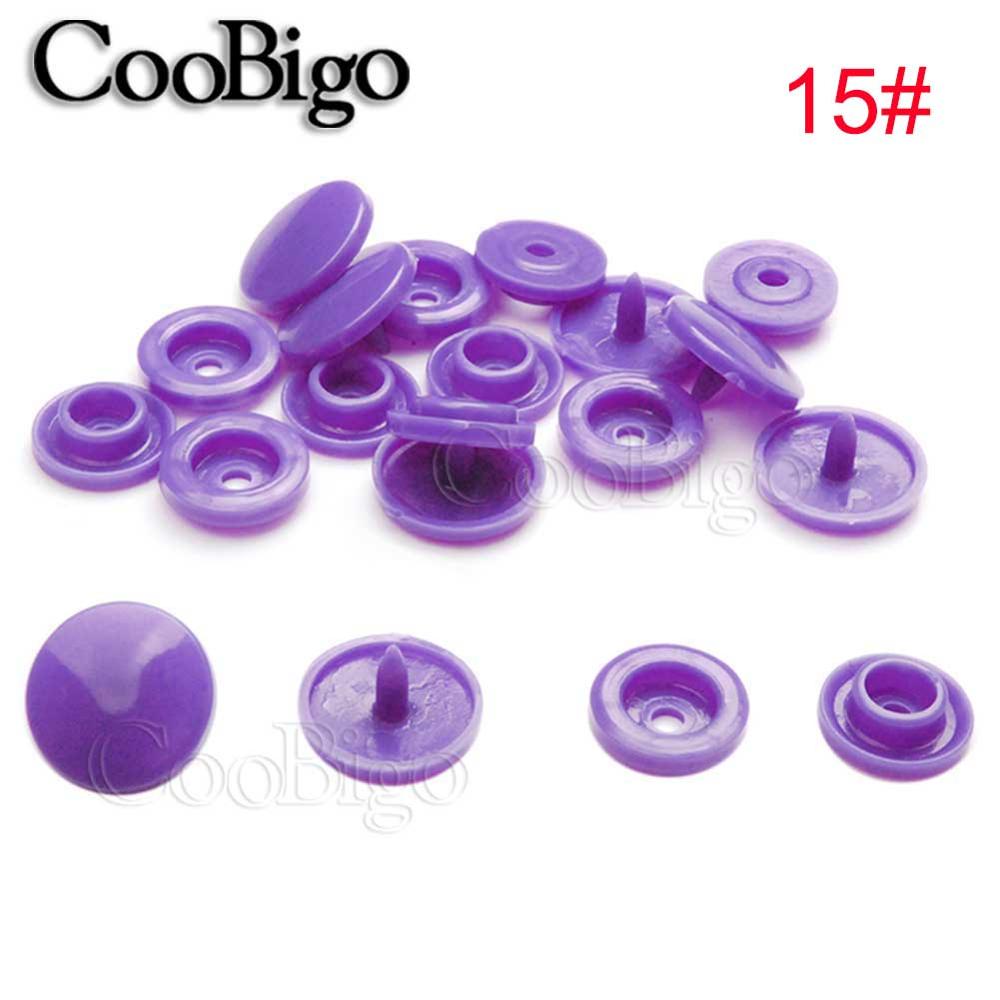 50Sets Round Plastic T5(12mm) Snaps Button Fasteners Quilt Cover Sheet Button Garment Accessories For Baby Clothes Clips: 15