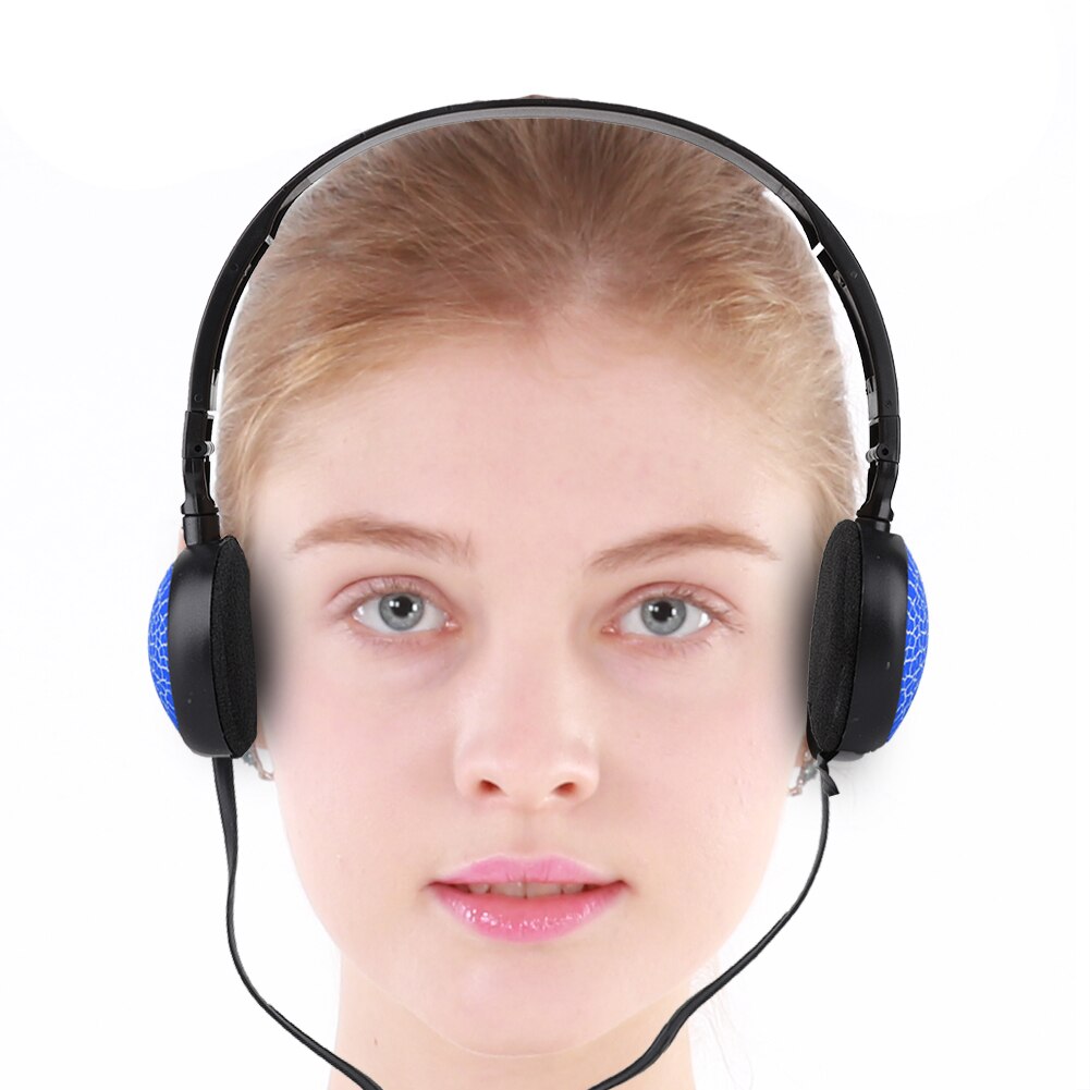 Puseky Portable Wired Headphones 3D Stereo Foldable Headset Audio Mp3 Adjustable Earphones for Music