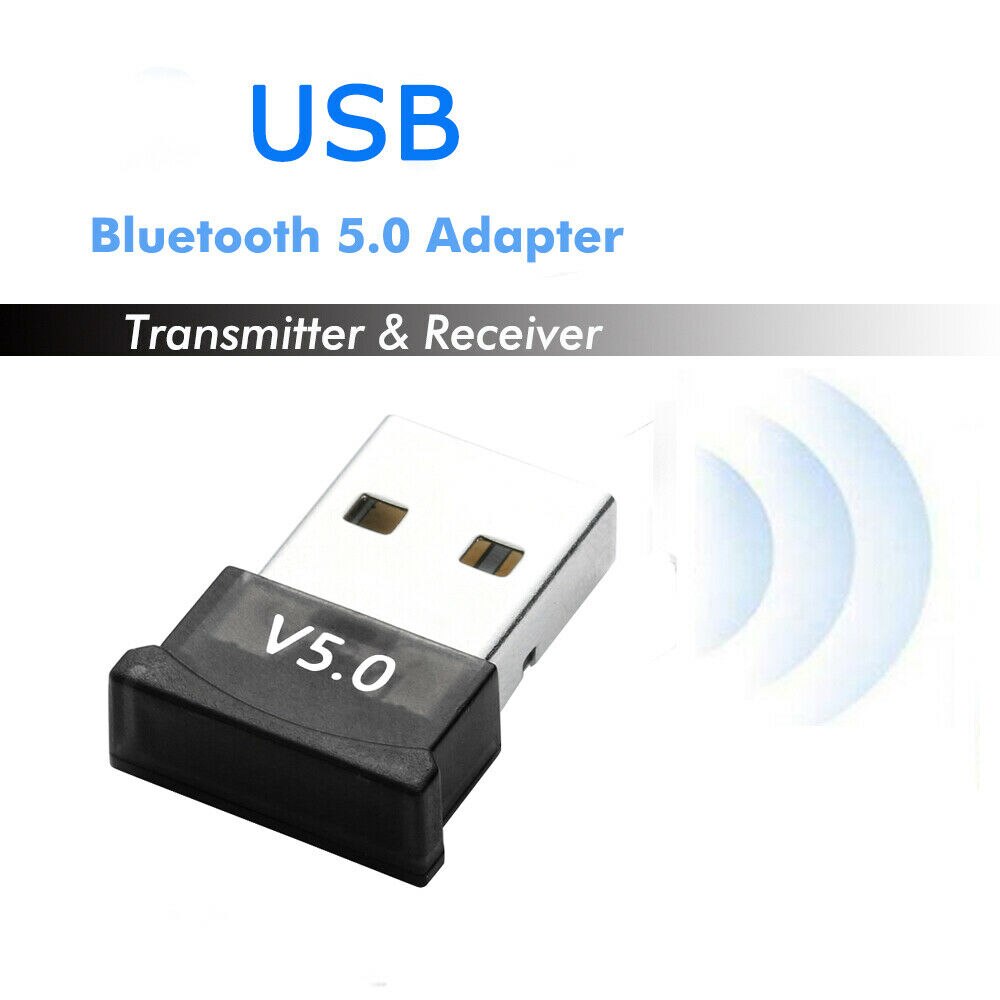 Adaptador USB bluetooth 5,0, Dongle receptor estéreo inalámbrico para PC Win 10 8 7/XP