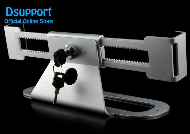 Anti-Theft Laptop Display Stand - Aluminum Alloy - Security Lock & Key - 13-19 inch Laptop Holder