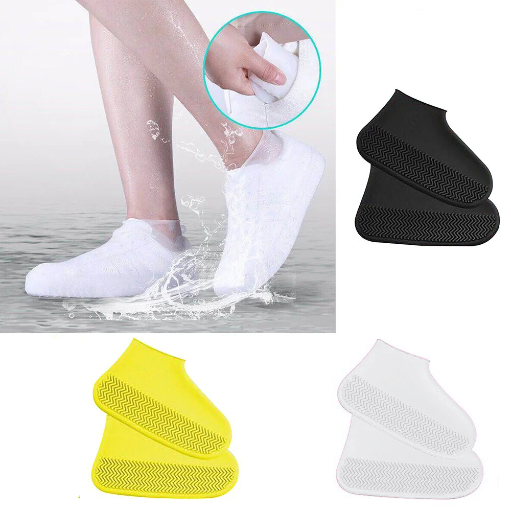 sales】Waterproof silicone shoe cover protector reusable anti-slip wear-resistant rain shoe cover for outdoor rainy days