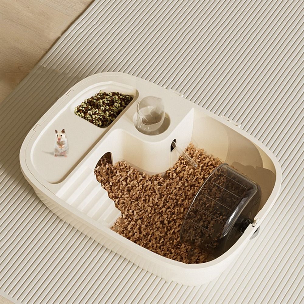 Jaula para hámster de doble capa, gran espacio, transpirable, transportador de animales pequeños, caja de transporte para mascotas Visible translúcida, uso en exteriores