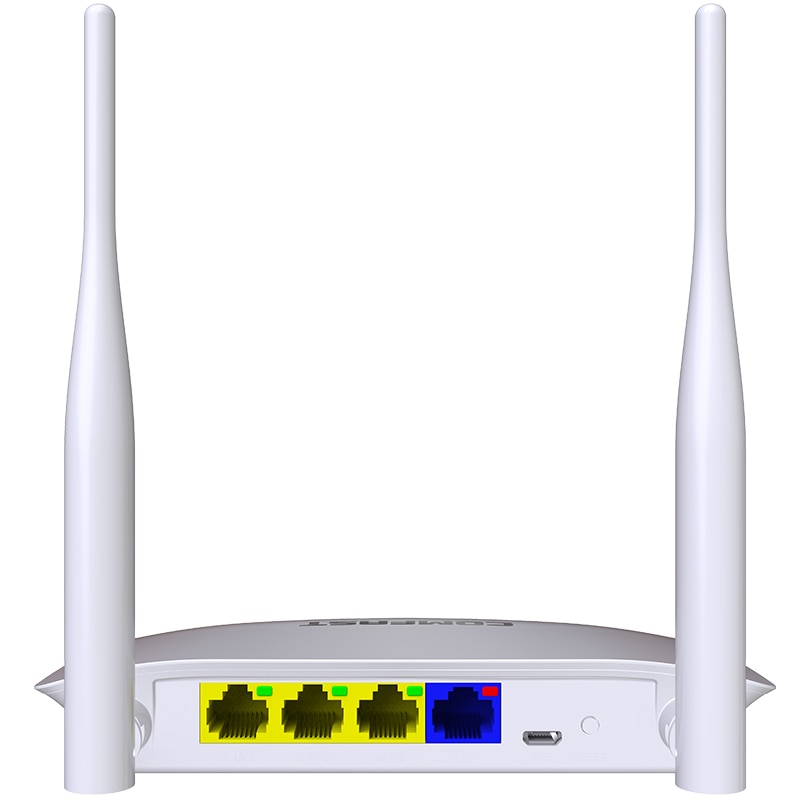 Comfast grote dekking 300 mbps thuis sterke draadloze wifi-router met 2*5 dbi dubbele antennes 1 wan +3 lan  rj45 poorten draadloze ap
