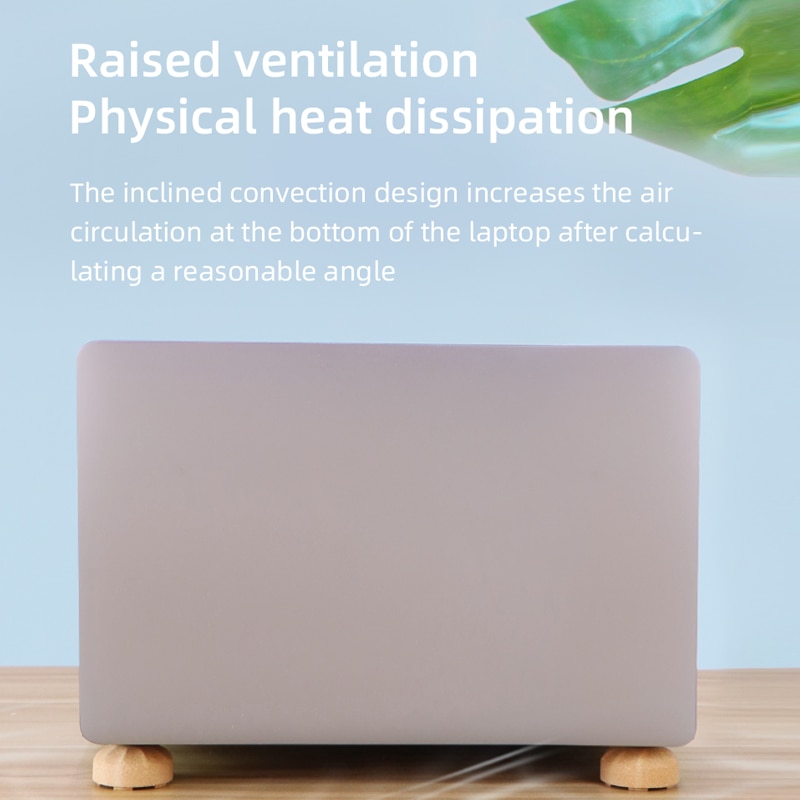 Hagibis Kurk Laptop Stand Magnetische Mini Draagbare Cooling Pad Natuurlijke Warmteafvoer Holder Skidproof Mat Voor Macbook Laptop