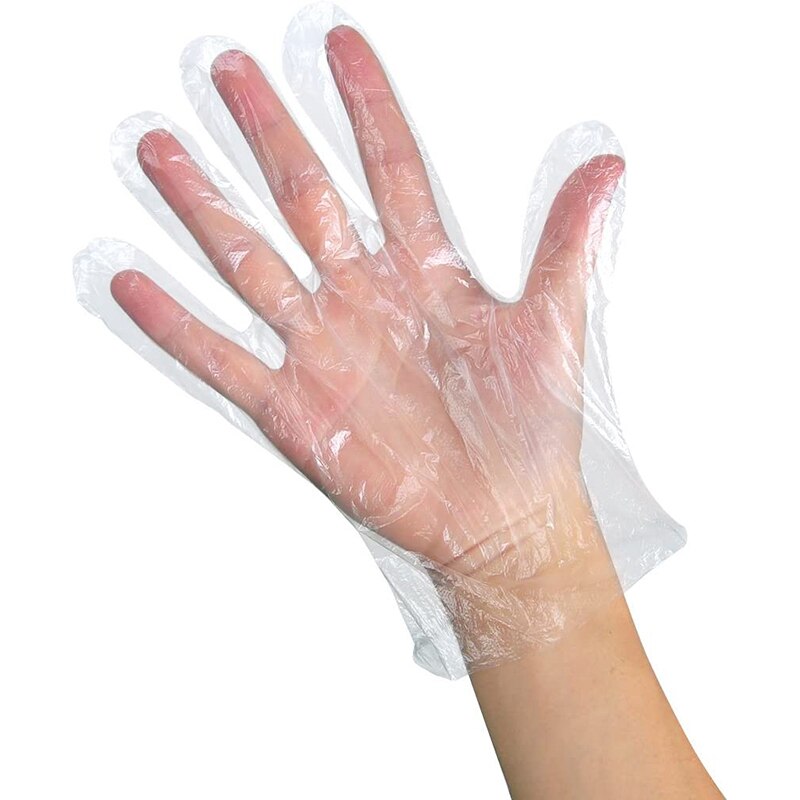 400 Pcs Dikke Wegwerp Handschoenen Wegwerp Voedsel Prep Handschoenen Clear Plastic Handschoenen Voor Keuken, Koken, Schoonmaken: Default Title