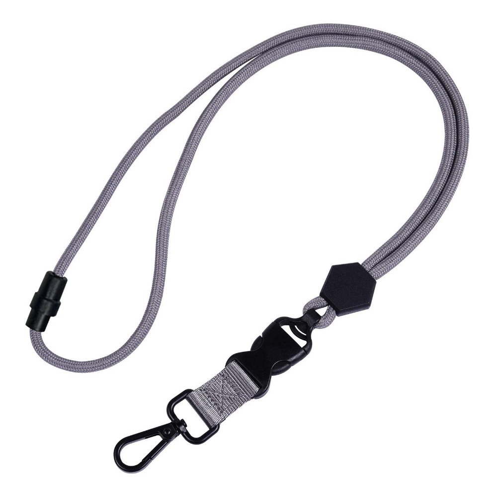 Porte-carte d'identité solide pour hommes et femmes, ULen métal polyester, sangle de cou réglable, porte-clés: Rouge