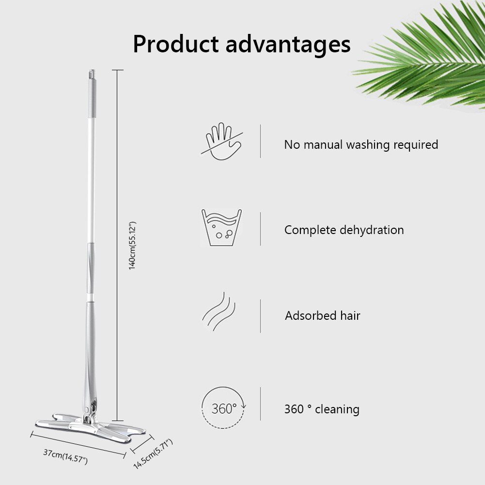 Xtype Microfiber Mop Handfree Wash Manual Extrus... Grandado