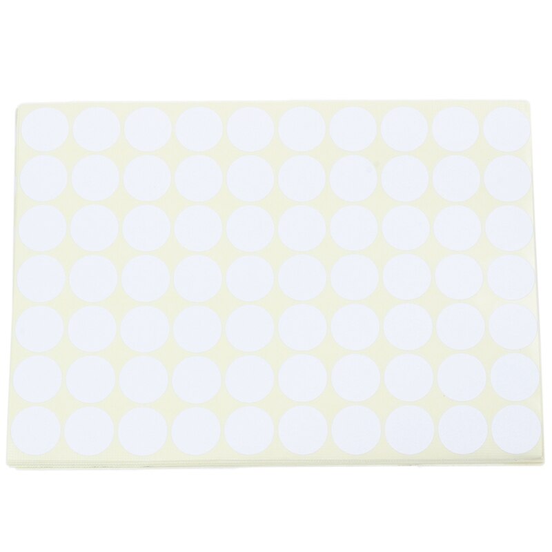 19mm Circles Round Code Stickers Self Adhesive Sticky Labels: white