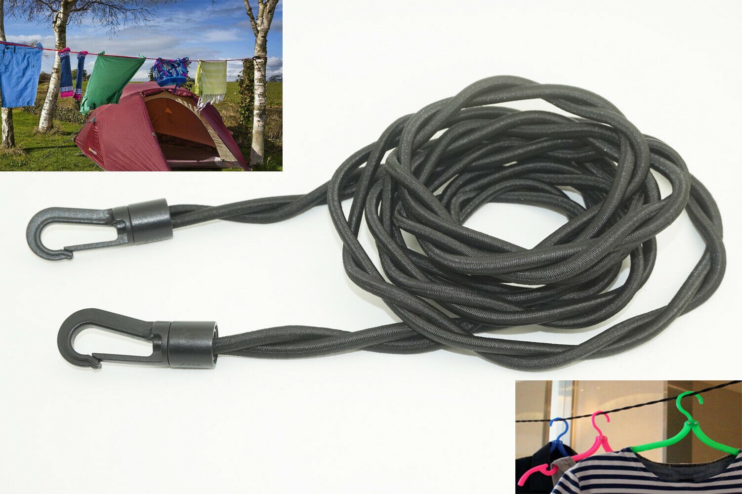 Pinzas elásticas portátiles para lavado de ropa, pinzas para línea de ropa, Camping, caravana, viaje, barco
