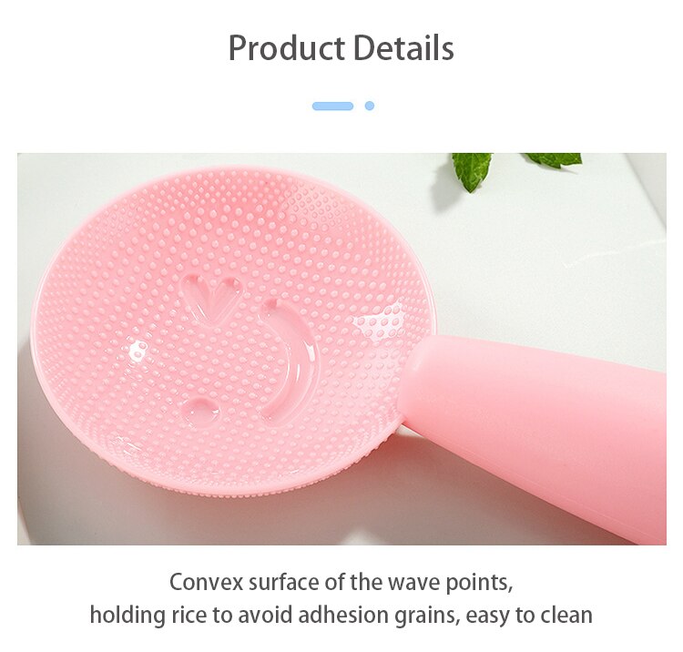 Smiley ansigt ris ske dejlig stand-up non-stick stor ris skovl plast husholdning køkken bordservice ris ske