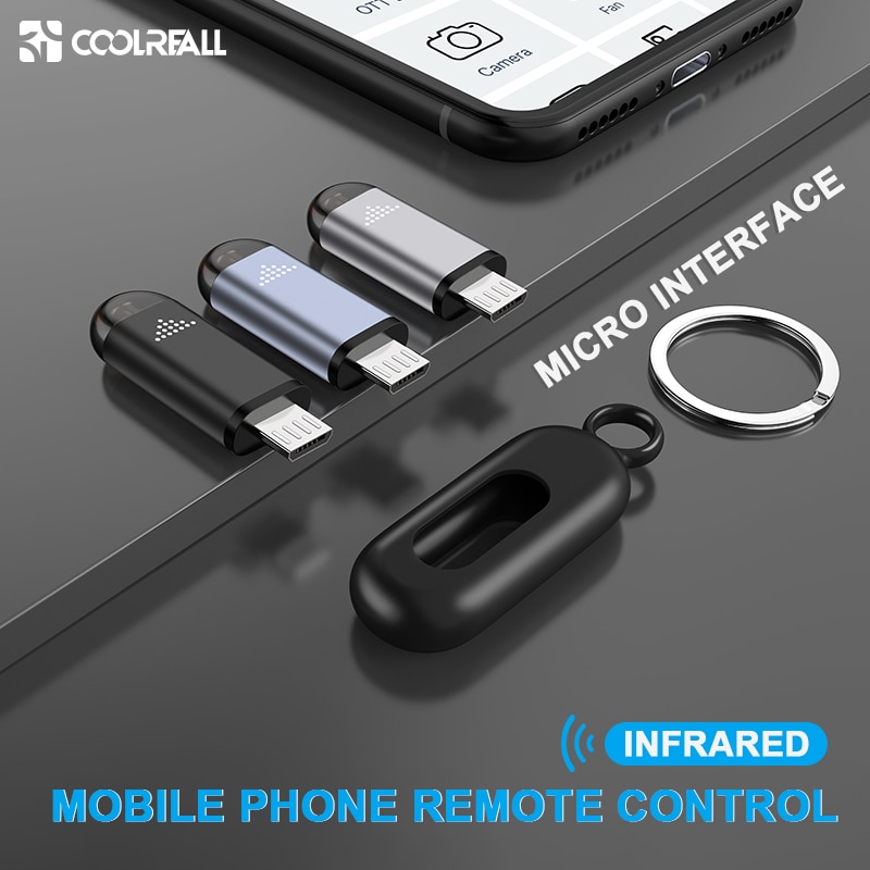 Coolreall Micro USB Interface Universele Mobiele Telefoon Draadloze Afstandsbediening Infrarood Afstandsbediening Voor Android TV STB Doos