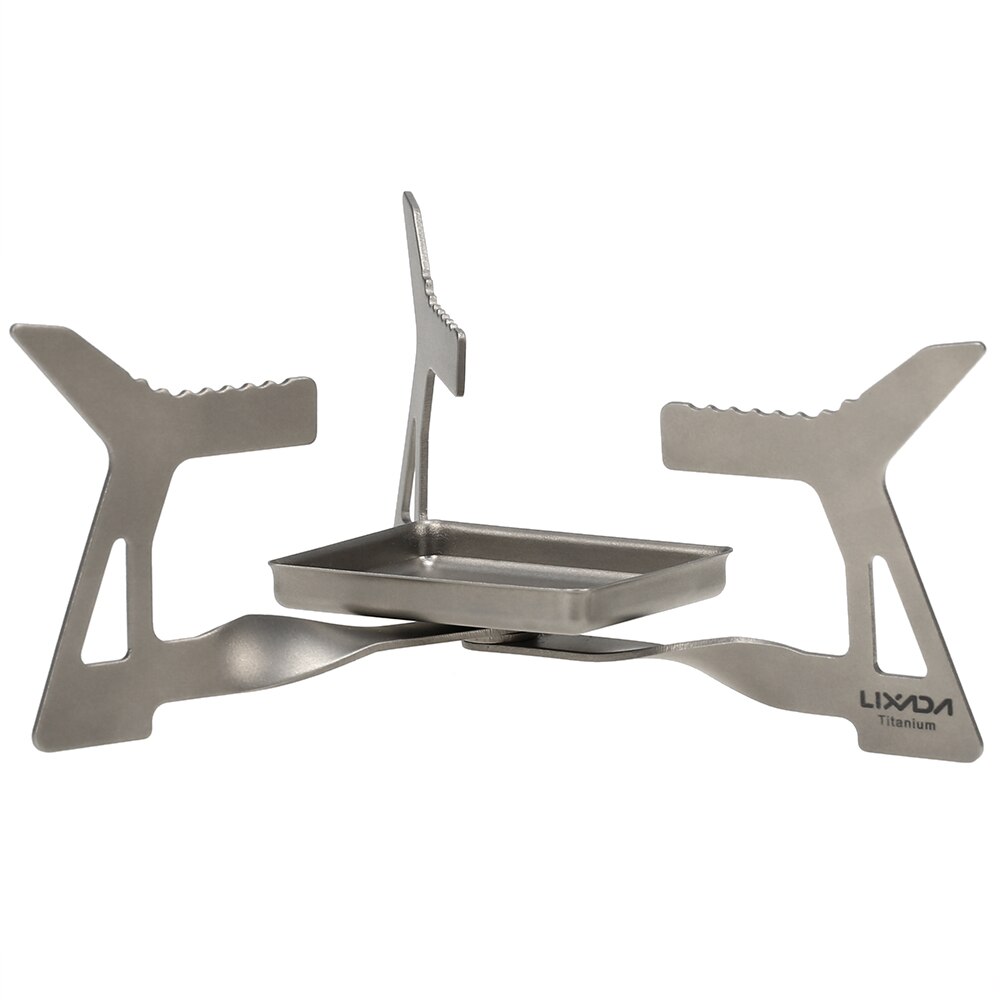 Lixada Ultralight Folding Camping Titanium Solidified Alcohol Stove Outdoor Stove Alcohol Burner for Outdoor Camping Hiking: White