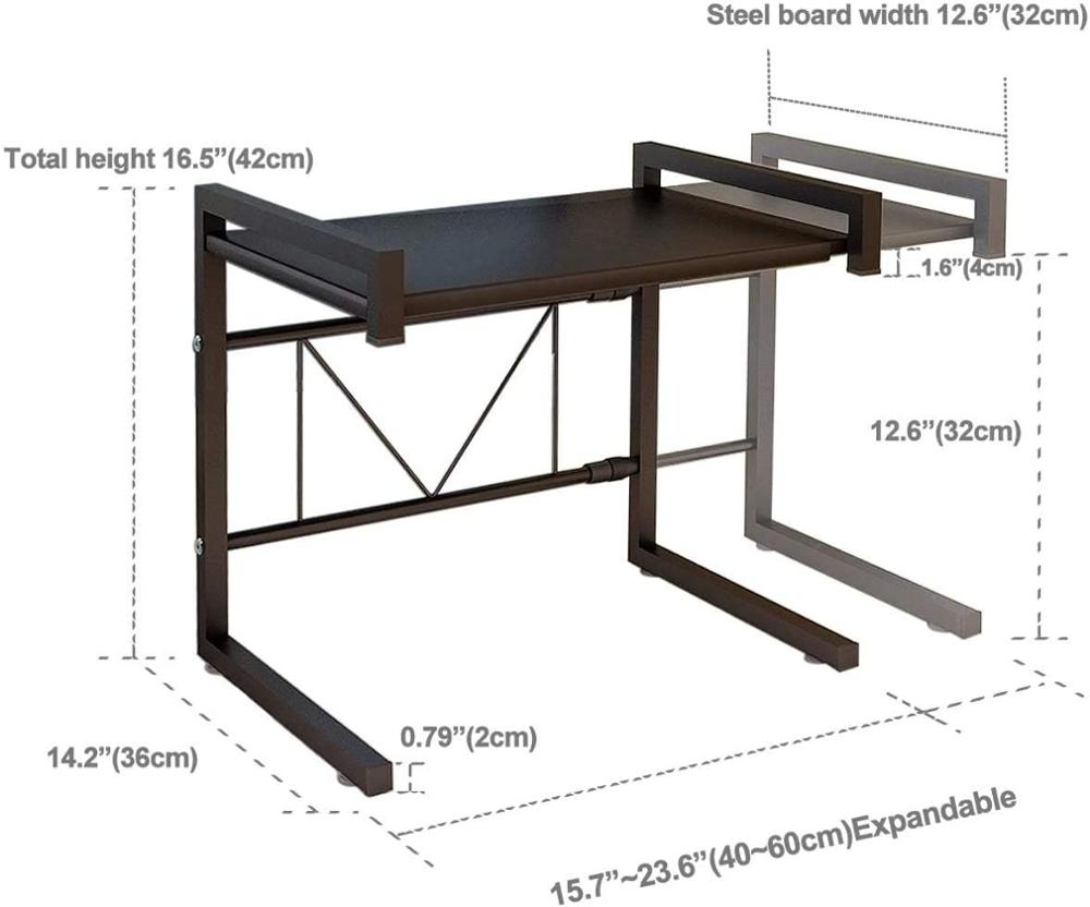 Retractable kitchen storage cabinet, microwave oven rack, oven storage rack, floor multi-layer space saving, storage rack