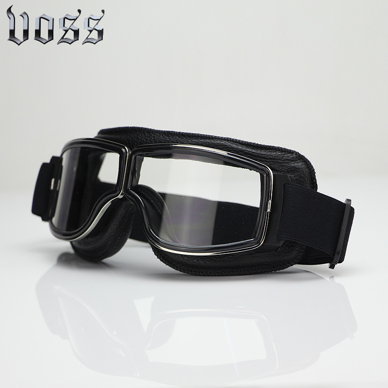 Stijl Lederen Bril Vintage Motorbril Vintage Motorcycle Goggles Retro Jet Helm Bril