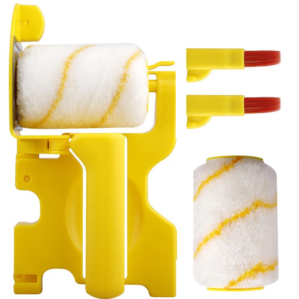 Multifunctionele Roller Kwast Verf Runner Roller Kit Pro Deur Muur Hoek Borstel Clean-Cut Verf Edger roller: Rood