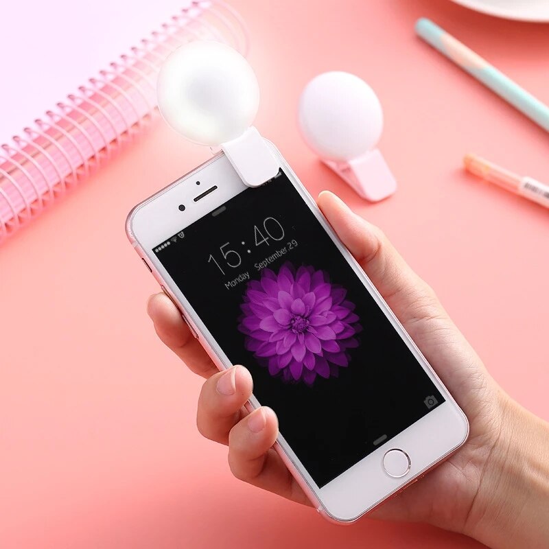 LED Ring Flash Universal Selfie Light Portable Mobile Phone 36 LEDS Selfie Lamp Luminous Ring Clip For iPhone 11 X XR Samsung