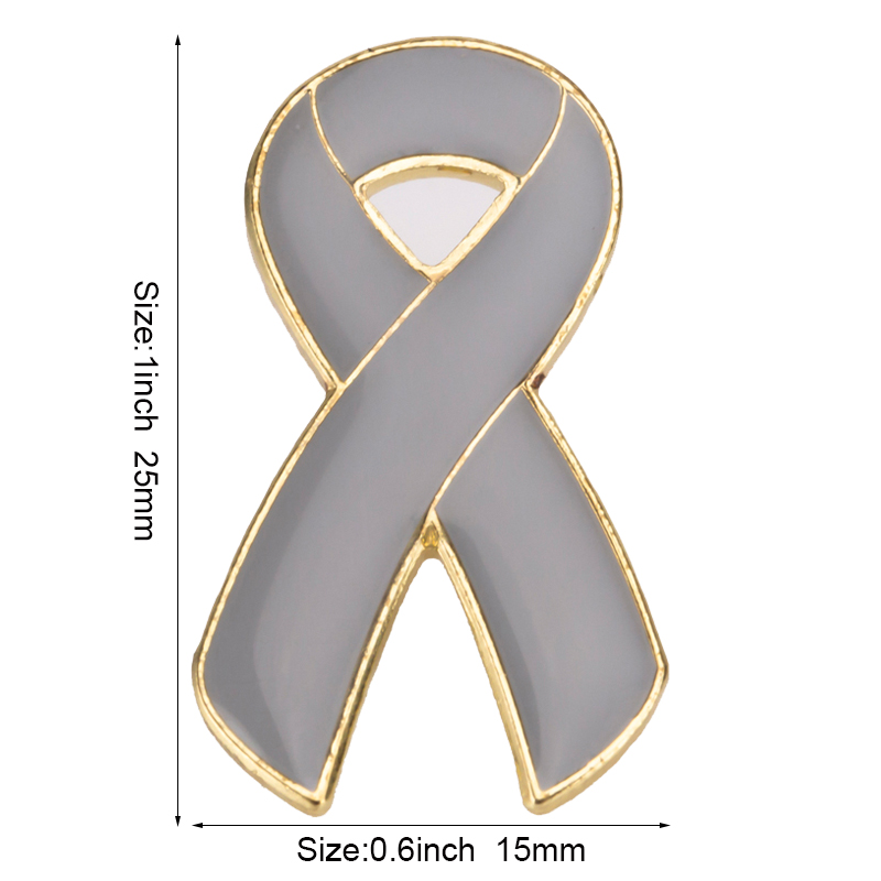 Lint Borstkanker Awareness Revers Pin Aids Metalen Badge Pin Broche Decoratieve Knoppen voor Kleding XY0025: Antique Copper Plated