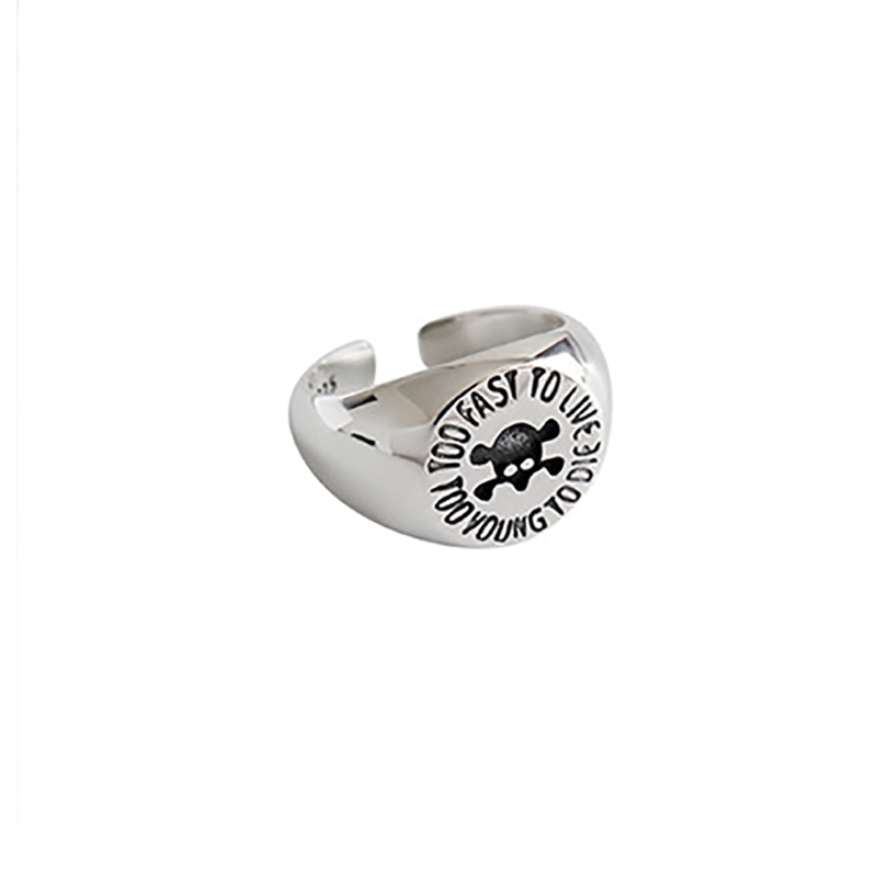 Foxanry 925 Sterling Silver Adjustable Rings for Women Couples Vintage Handmade Cross Geometric Birthday Party Jewelry