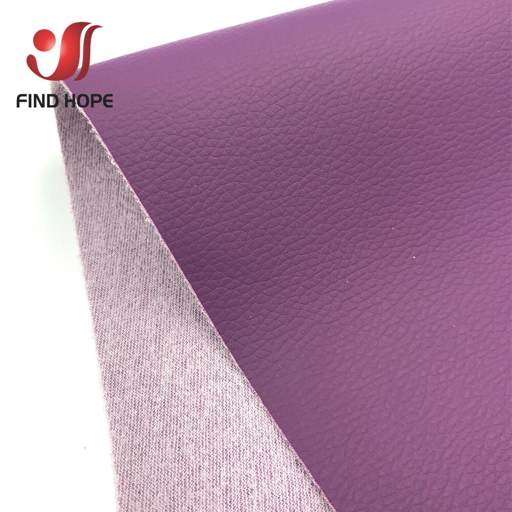 Door Meter 100*135Cm Litchi Kunstleer Pu Kunstleer Stof Vinyl Auto Bekleding Zak Sofa Oorbel Naaien Diy 39*54Inch: Purple