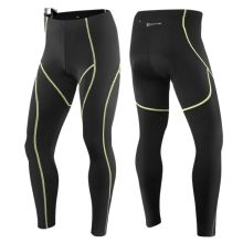 Pantalones largos de ciclismo para hombre, medias de compresión transpirables acolchadas con Gel 3D, longitud completa