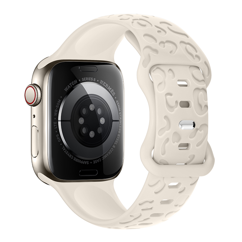 Rem til apple watch-rem 45mm 44mm 42mm 41mm 40mm 49mm 38mm 40 mm graveret correa-rem iwatch-serien ultra 7 se 3 6 8 5 4: Blå hvid / 22mm