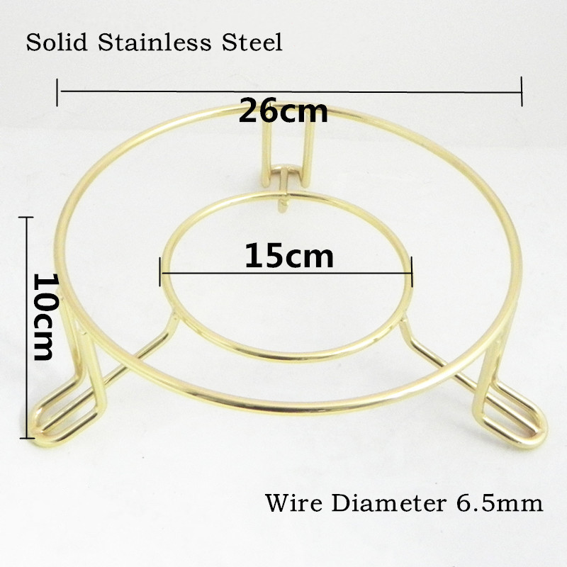 Pot Pan Trivet Kitchen Cooking Stove Stand Solid Stainless Steel Heavy Duty Cool Tool Surface Protectors Rack Cookware Accessory: Gold