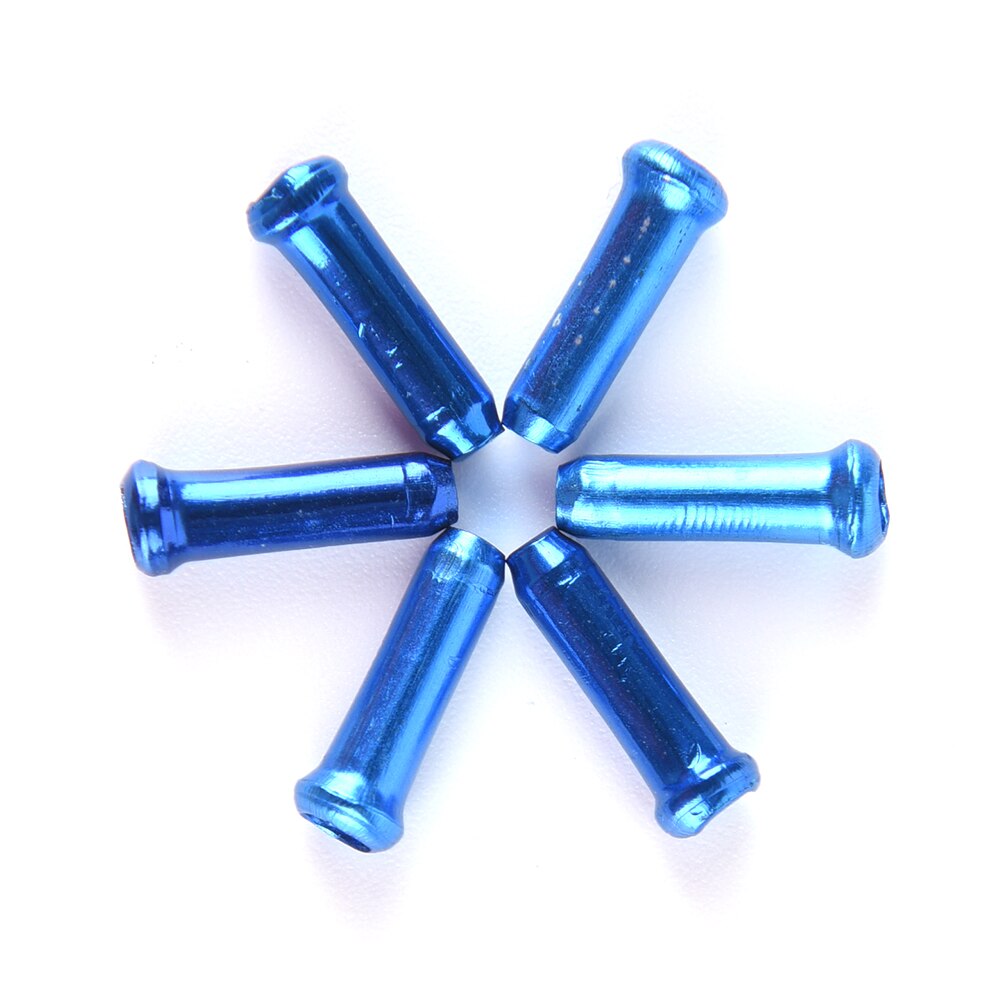 30 Pcs/lot Bicycle Derailleur Shift Cable End Caps MTB Mountain Road Bike Cycling Bicycle Aluminum Brake Cable Tips Crimps: Blue