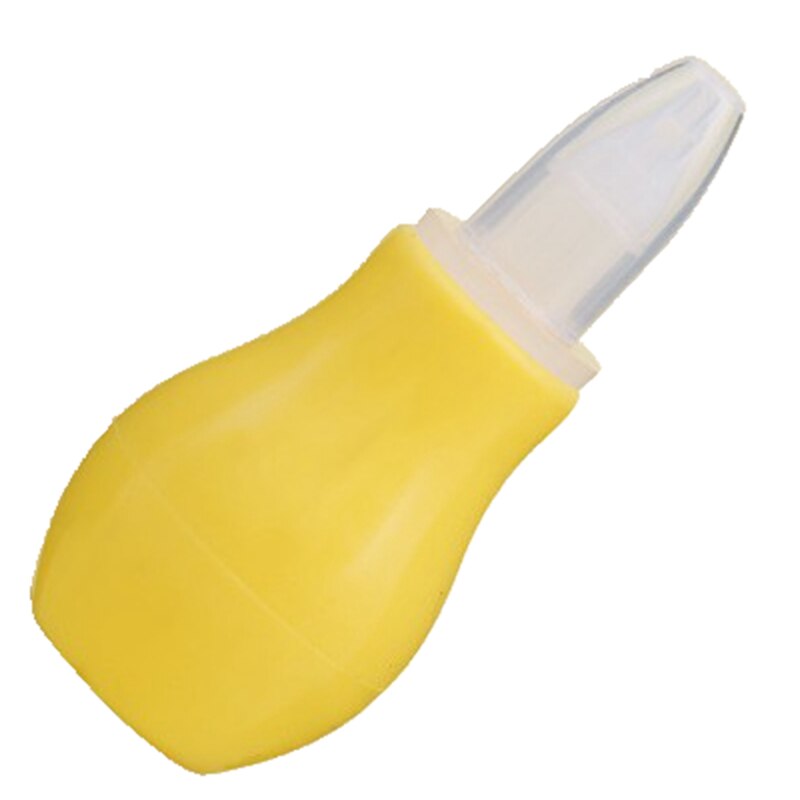 Aspirador Nasal de silicona para bebés y niños, limpiador de nariz para niños pequeños, succionador al vacío: Amarillo