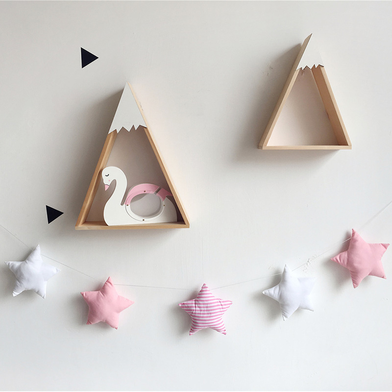 Cloth Star Baby Decoration Room Star Wall Hanging Baby Room Decor INS Photography Props Decor For Tent Crib Baby Stuff Newborns: Color 3