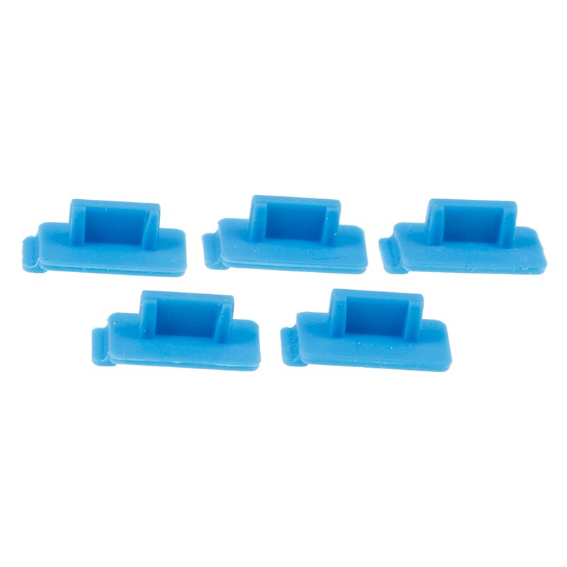 5 PCS Port Charger Cover Jack Interface Dustproof Prevention For PC Notebook Standard USB Dust Plugs: 5pcs Blue