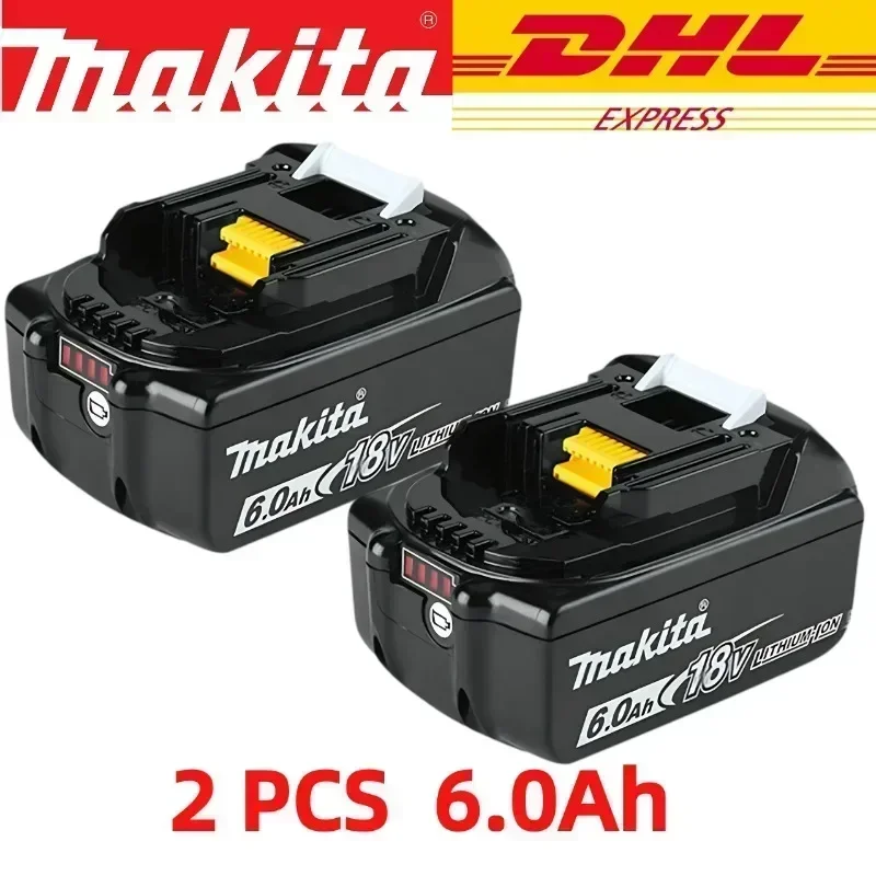 Originele Makita 6Ah/3Ah/Makita 18V Batterij BL1830B BL1850B BL1850 BL1840 BL1860 BL1815 Vervangende Lithium Batterij: Sky Blue