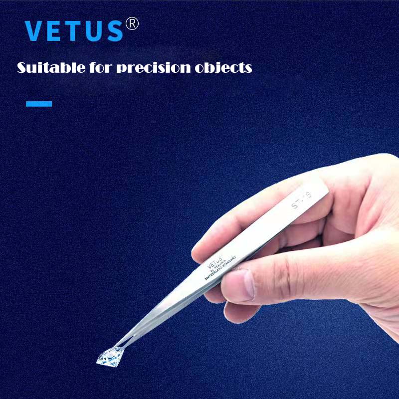 VETUS Edelstahl Wimpern Pinzette 3D Volumen Wimpern Verlängerung Pinzette Einfach Fan Lash Augenbraue Pinzette