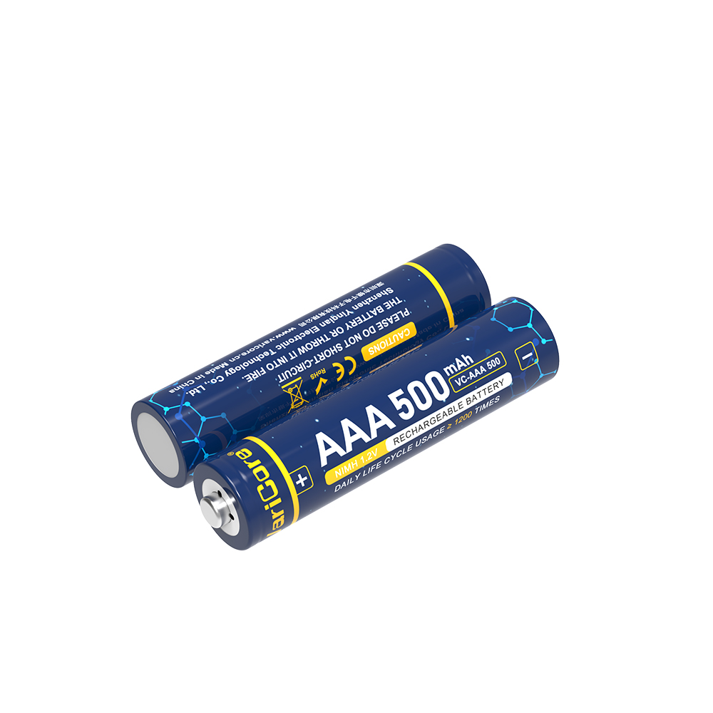 VariCore Rechargeable AAA Batteries 1.2V 500mAh NiMH for Remote Control, Toys, Flashlight, Electronic Device
