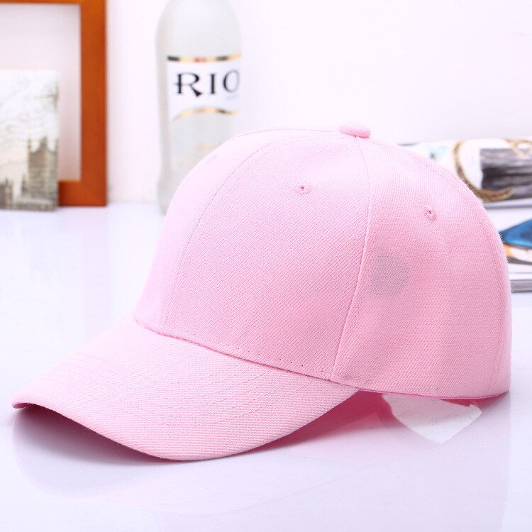 Black Cap Solid Color Baseball Cap Snapback Caps Casquette Hats Fitted Casual Gorras Hip Hop Dad Hats For Men Women Unisex: Light pink