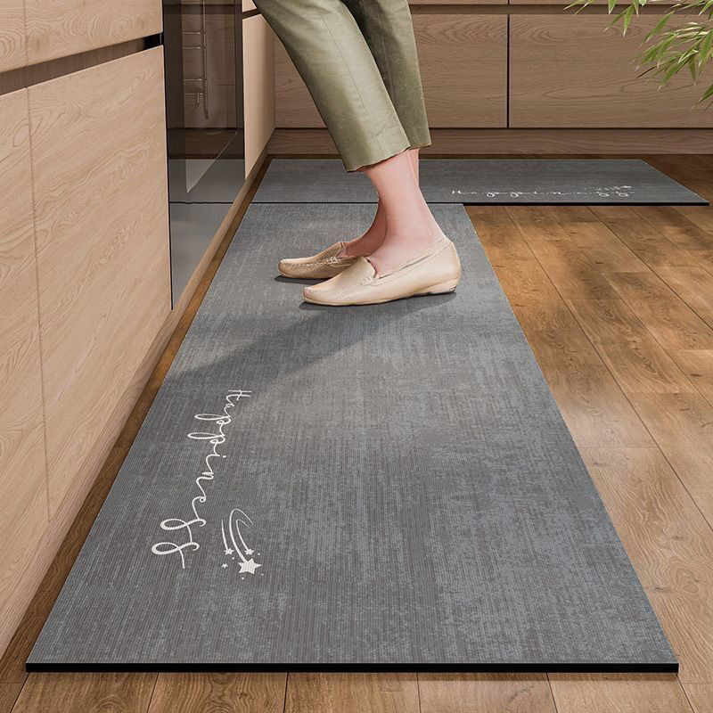 Diatomaceous Mud Kitchen Floor Mat Super Absorbent Doormats Bathroom Pad Anti-Slip Kitchen Mats Wipeable Wash Long Strip Carpet: 50x160cm / light yellow