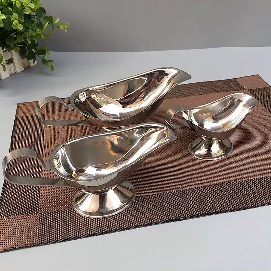 Dzbanek robić sosu sosjerka ze stali nierdzewnej, metalowy dzbanek robić sosu sosjerka na sos i