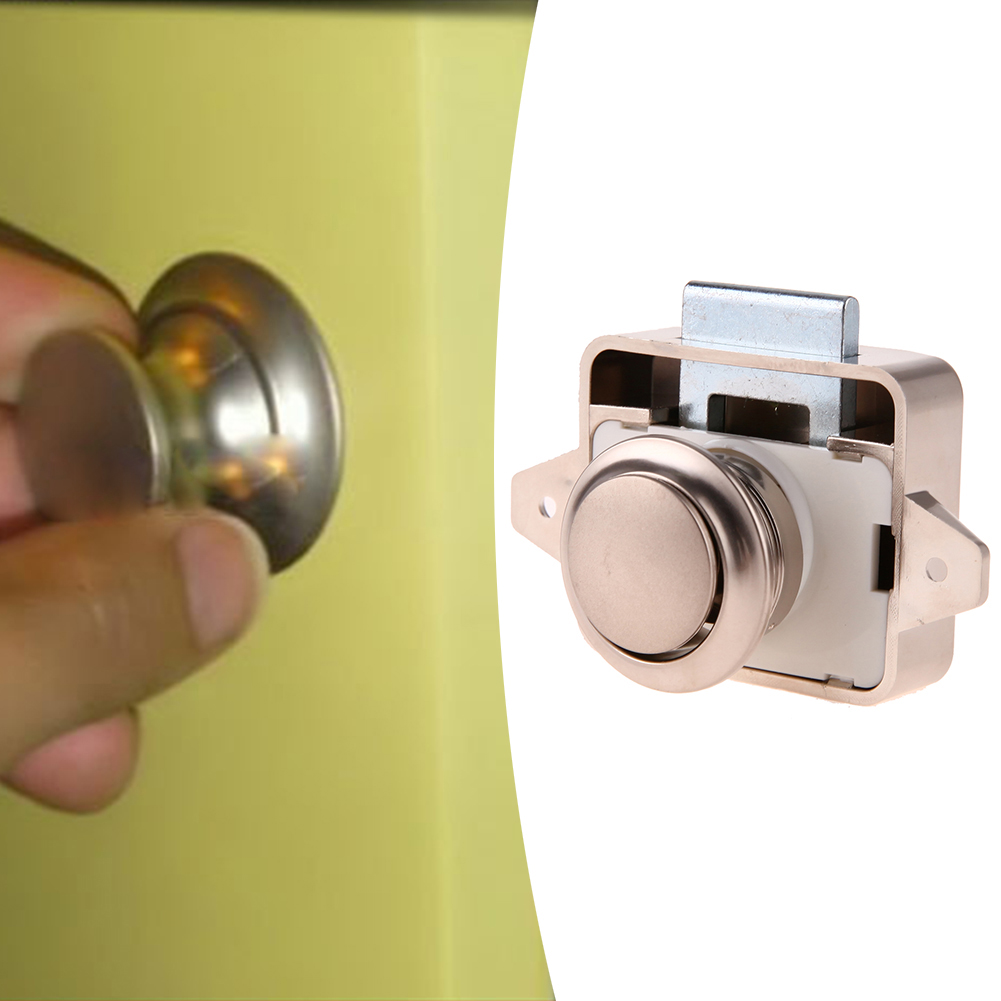1 pçs diâmetro 26mm camper carro push lock rv caravana barco gaveta trava botão fechaduras para móveis de ferragem