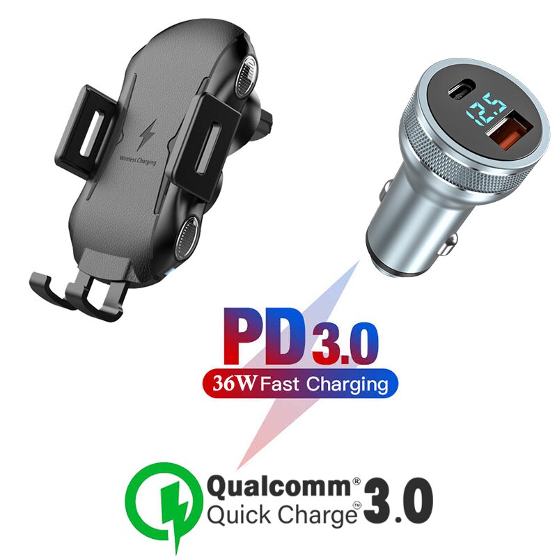 10W Auto Draadloze Inductie Oplader Voor Iphone Samsung Auto Draadloze Opladen Autolader Voor Iphone 8 X Xr Xs samsung S8 S9 S10: HBWCC08-8