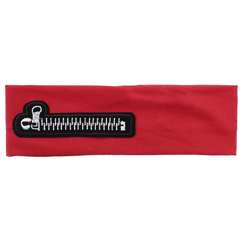 Diadema de algodón suave con cremallera para bebé, accesorios de bandas para el cabello para niña, turbante, accesorios para fotos, escolar: Rojo